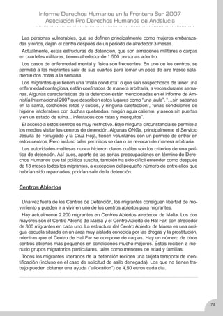 Derechos Humanos en la frontera sur 2007