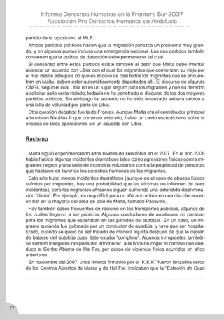 Derechos Humanos en la frontera sur 2007