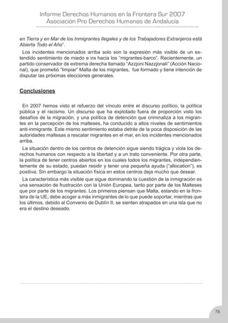Derechos Humanos en la frontera sur 2007