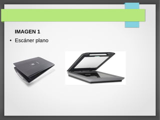 IMAGEN 1
● Escáner plano
 