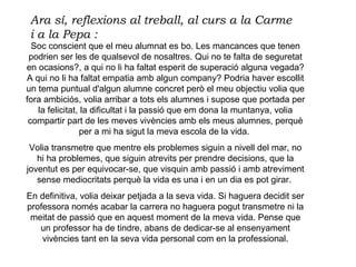 Esther Gines i el que em vaig trobar a classe