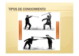 TIPOS DE CONOCIMIENTO


      I
                        R
      D
                        E
      E
                        A
      A
                        L
      L
                        I
      I
                        S
      S
                        M
      M
                        O
      O




                            8
 