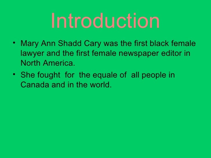 Mary Ann Shadd