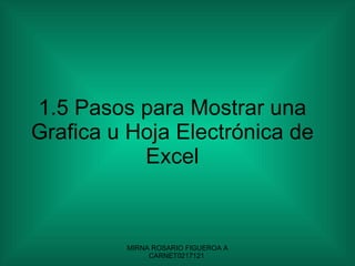1.5 Pasos para Mostrar una Grafica u Hoja Electrónica de Excel 