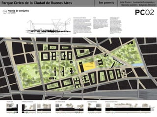 Parque Cívico de la Ciudad de Buenos Aires Luis Bruno / Leonardo Lotoposky / Marcelo Lorelli / Edgardo Minond 1er premio 