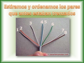 Estas son las dos configuraciones estándar que se usan para cables de red / UTPLa primera la 568A Y la segunda la 568B