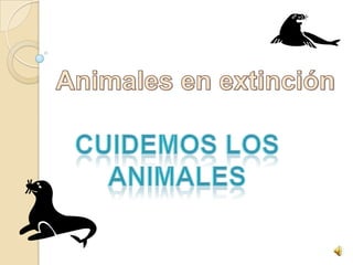 Animales en extinción Cuidemos los animales 