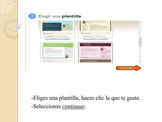 -El título del blog se llamará Tarea 2,poner tu nombre y apellido junto en dirección del blog, dar clic en comprobar disponibilidad.-Seleccionar continuar.
