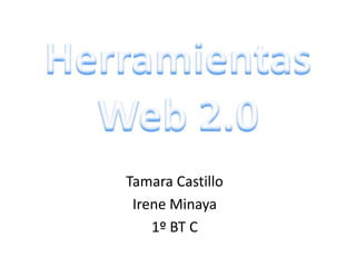 Herramientas Web 2.0 Tamara Castillo Irene Minaya 1º BT C 