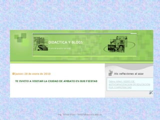 Ing. Telmo Viteri - tviteri@pucesa.edu.ec