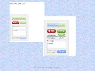 Ing. Telmo Viteri - tviteri@pucesa.edu.ec