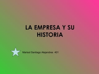 Marisol Santiago Alejandres  401 LA EMPRESA Y SU HISTORIA 