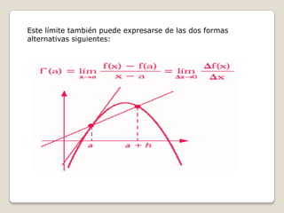 Este límite también puede expresarse de las dos formas alternativas siguientes: