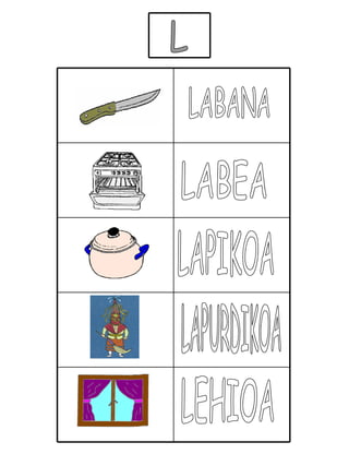 L LABANA LABEA LAPIKOA LAPURDIKOA LEHIOA 