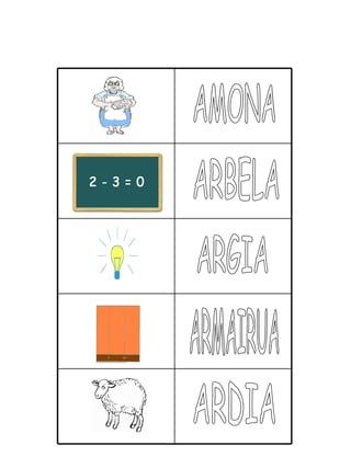 AMONA ARBELA ARGIA ARMAIRUA ARDIA 