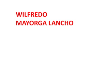 WILFREDO   MAYORGA LANCHO 