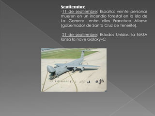 Octubre-3 de octubre: el huracán Hortensia alcanza las costas de Galicia, causando daños por valor de 10.000 millones de pesetas