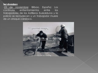Diciembre-3 de diciembre: India: En el Desastre de Bhopal mueren 8.000 personas a raíz del escape de gases tóxicos de una planta de pesticidas de la empresa estadounidense UnionCarbide