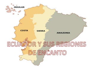 ECUADOR Y SUS REGIONES  DE ENCANTO 
