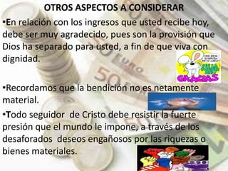 NO es un buen testimonio que este haciendo compras o incurriendo en gastos innecesarios 
