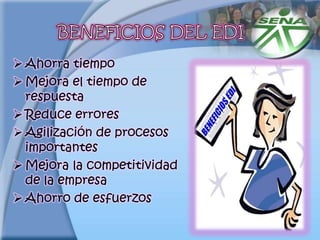 BENEFICIOS DEL EDIAhorra tiempo