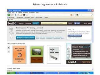 Primero ingresamos a Scribd.com 