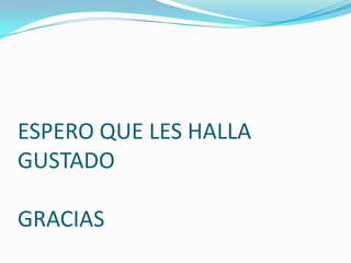 ESPERO QUE LES HALLA GUSTADO GRACIAS