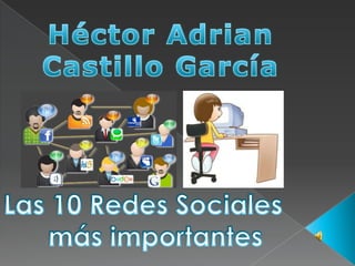 Héctor Adrian  Castillo García Las 10 Redes Sociales        más importantes 