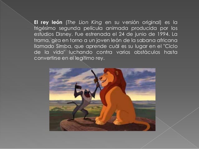 La Cancion Del Rey Leon Letra