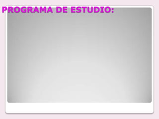 PROGRAMA DE ESTUDIO: