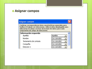 Paso 2: conectarse con un archivo de datos y seleccionar registros	Conectarse al archivo de datos