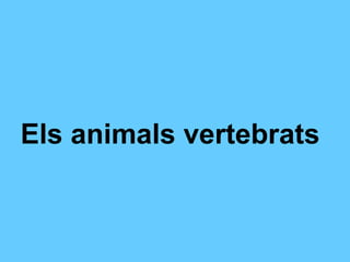 Els animals vertebrats 