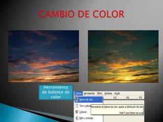 CAMBIO DE COLORHerramienta de balance de color