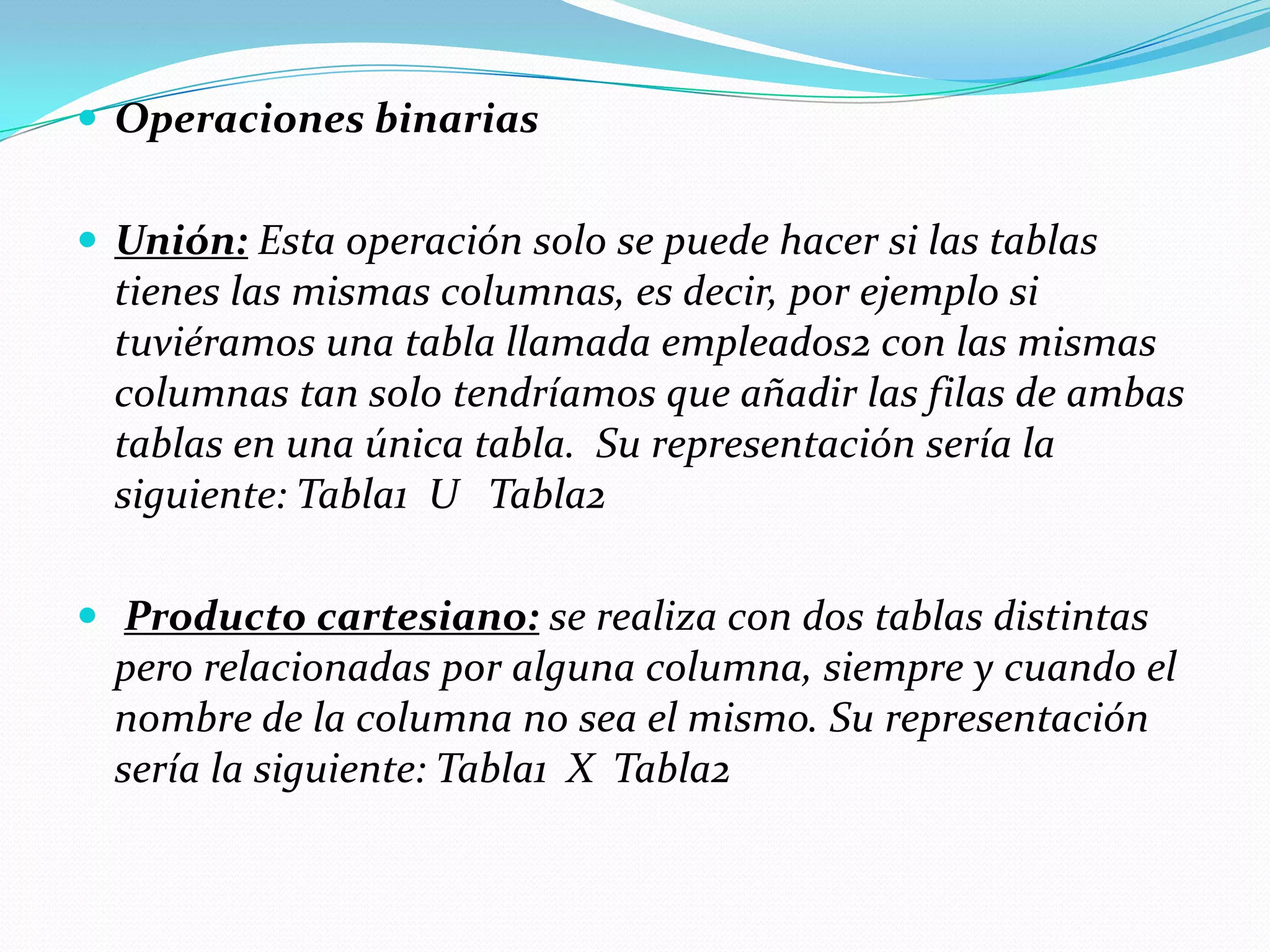 ¿Qué pasos tiene el proceso de diseño de una BD? Determinar el propósito de la base de datos Este paso le ayudará a decidir los datos que desea que Visual FoxPro almacene.++Determinar las tablas necesarias Cuando ya conozca claramente el propósito de la base de datos, puede dividir la información en temas distintos, como “Employees” u “Orders”. Cada tema será una tabla de la base de datos.Determinar los campos necesarios Tiene que decidir la información que desea incluir en cada tabla. Cada categoría de información de una tabla se denomina campo y se muestra en forma de columna al examinar la tabla. Por ejemplo, un campo de la tabla Employee podría ser Last_name y otro podría ser Hire_date.Determinar las relaciones Observe cada tabla y decida cómo se relacionan sus datos con los de las tablas restantes. Agregue campos a las tablas o cree tablas nuevas para clarificar las relaciones, si es necesario.Perfeccionar el diseño Busque errores en el diseño. Cree las tablas y agregue algunos registros de datos de ejemplo. Vea si puede obtener los resultados que desea de sus tablas. Haga los ajustes necesarios al diseño.