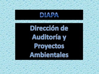 DIAPA Dirección de Auditoría y Proyectos Ambientales 