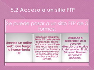5.2 Acceso a un sitio FTP