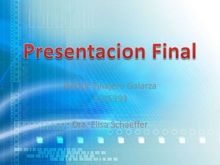 Presentacion Final Héctor Tinajero Galarza 1535393 Dra. Elisa Schaeffer 