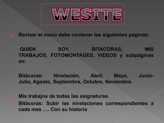 Mínimo de pagina por mes. Enero 1 febrero 3, marzo 4.