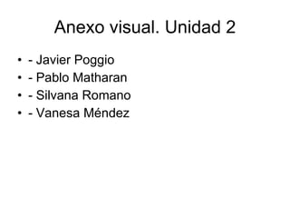 Anexo visual. Unidad 2 ,[object Object],[object Object],[object Object],[object Object]