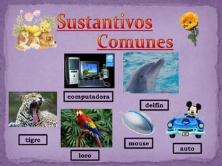 SustantivosComunescomputadoradelfíntigremouseautoloro