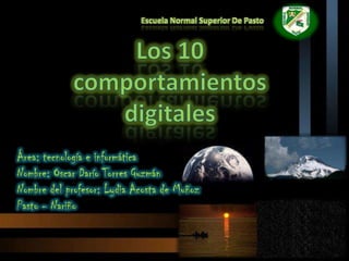 Área: tecnología e informática
Nombre: Oscar Darío Torres Guzmán
Nombre del profesor: Lydia Acosta de Muñoz
Pasto - Nariño
 