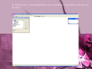 3-. Damos clic y nos aparecerá una ventana como esta y das clic enArchivo.