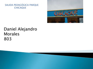 SALIDA PEDAGÓGICA PARQUE    	CHICAQUE  Daniel Alejandro Morales  803 