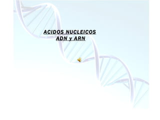 ACIDOS NUCLEICOS ADN y ARN 