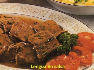 Lengua en salsa