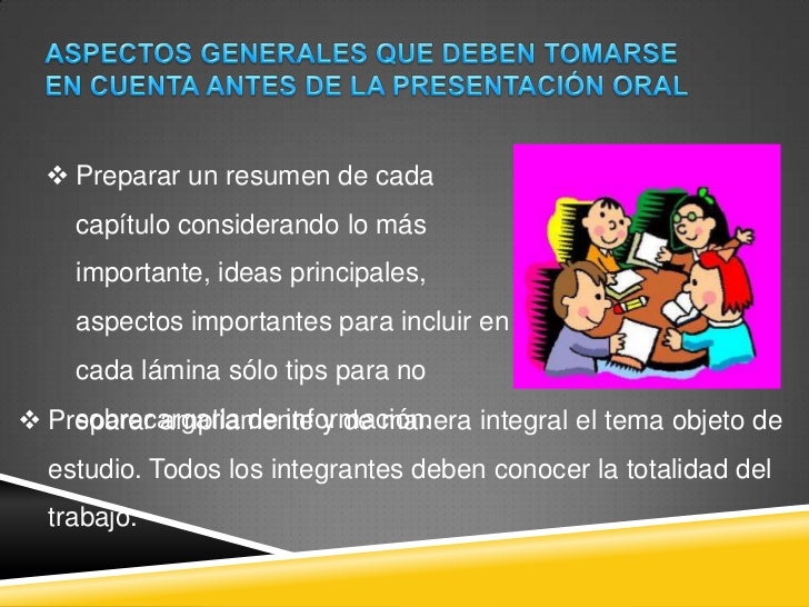 Elementos de la exposición oral