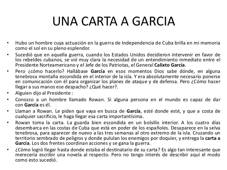 Carta a garcia