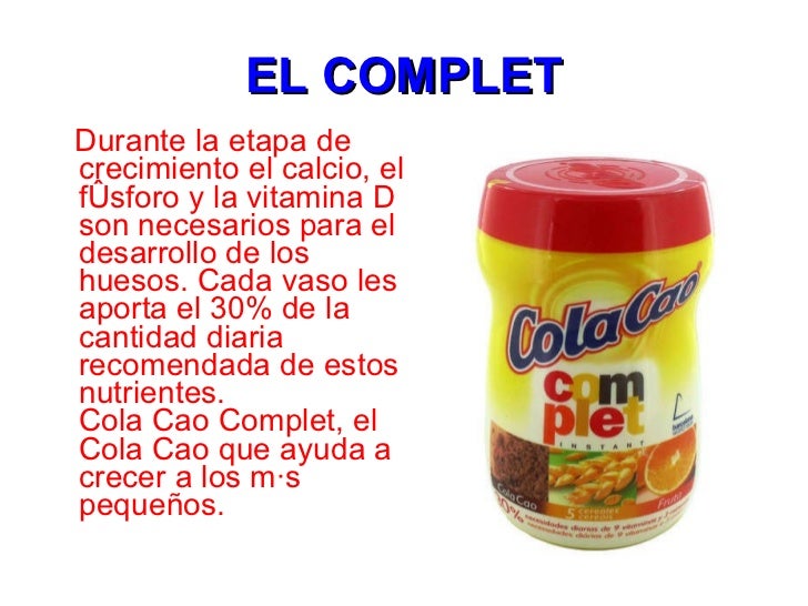 ingredientes cola cao
