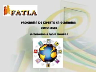 PROGRAMA DE EXPERTO EN E-LEARNING
            JULIO SALAS
     METODOLOGÍA PACIE BLOQUE 0
 