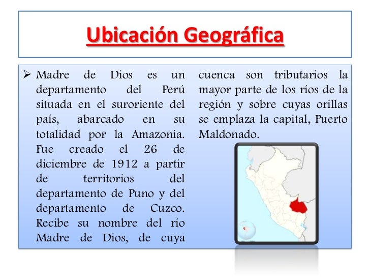 Descripción Geográfica Creación: 26 de diciembre de            Número de provincias: 3.  1912.                          ...
